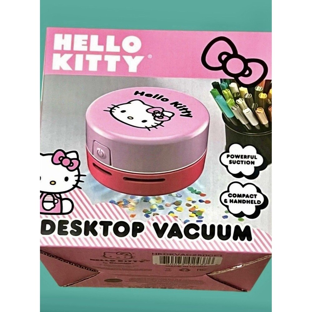 Sanrio Hello Kitty Desktop Vacuum Battery Powered Compact Handheld New 4+Tested